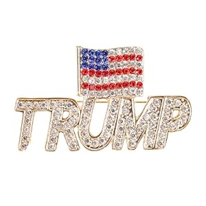CCINEE America Brooch Trump Word Lable Souvenir Pin Badge Brooch for Patriotic Medal Take America Back Gift