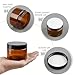 TUZAZO 4 Oz Amber Plastic Cosmetic Jars Leak Proof Small Container with lids for Cream, Lotion, Powder, Ointments, Beauty Products, 6 Pcs