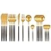 Zestawy sztuk sztucznych 24 sztuk/zestawy obiadowe Zestaw Gold Cutlery 304 Zestaw sztućce ze stali nierdzewnej Noże Fork łyżka stołowa Kuchnia kolacja Srebro .Stal nierdzewna LCCDSD.