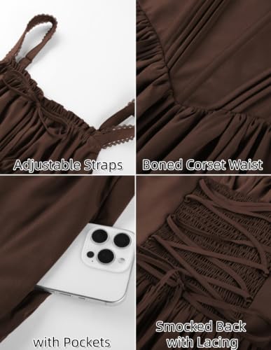 SCARLET DARKNESS Corset Mini Dress Adjustable Straps Sundress with Pockets - image 8