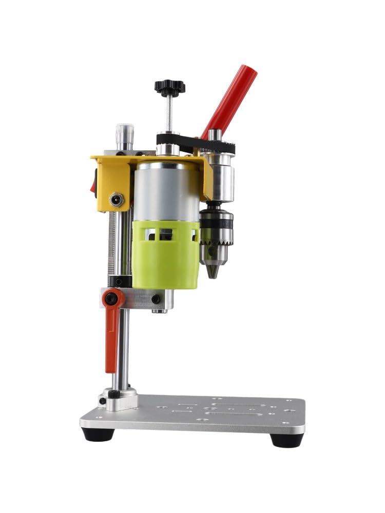 Wodsty - Mini prensa de taladro con motor 795 CC, portabrocas B10 de 0,8 a 6 mm, máquina de perforación portátil de mesa de madera, plástico y aluminio para CNC DIY