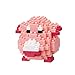 Nanoblock - 2 Sets Bundle - Magikarp (Koiking in Japan) and Chansey (Lucky in Japan) - Adjustable Pokemon Characters (Japan Import)