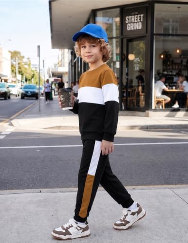 Image of Boys Clothes Boy Outfits 2-Piece Long Sleeve Sweatshirt Tops and Pants Fall Winter Outfits Set 3-14 Years