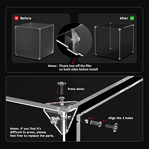 Dofopo LY008-3 Clear Acrylic Display Case Self Assemble Display Case For Collectibles Acrylic Display Box Alternative Glass Case For Action Figures Doll Toys thumb #5