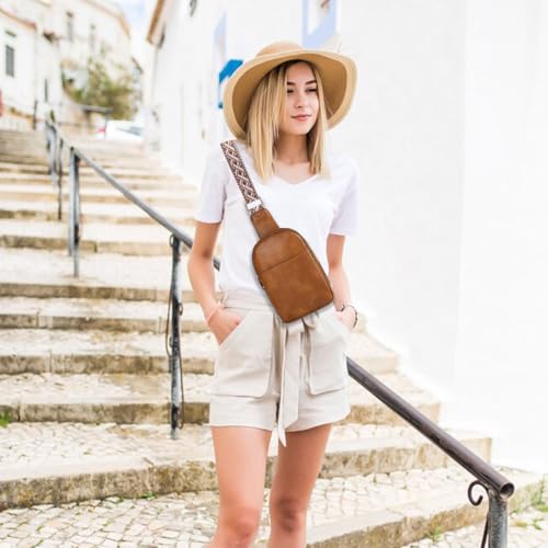 Anti Theft Crossbody Sling Bag for Women Trendy, Small Vegan Leather Cross body Fanny Chest Bag for Traveling2