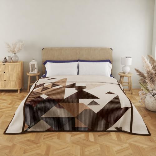 Image of Double Bed Blanket Heavy Blanket Kambal | Perfect for Winters | 220 CM X 275 CM | 3.0 Kg (Coffee Brown)