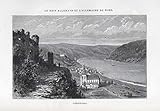  Oberwesel - Oberwesel Rheinland Pfalz Ansicht view Holzstich woodcut