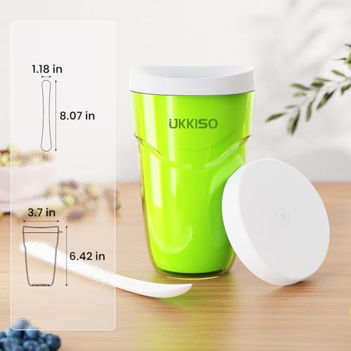 UKKISO Slushie Maker Cup Slush und Shake Maker mit Deckel, DIY Slushie Becher mit Gefrierkern für schnell gefrorene hausgemachte Einzelportion Slushie, Frucht-Smoothies und Milchshakes in Minuten – Bild 7