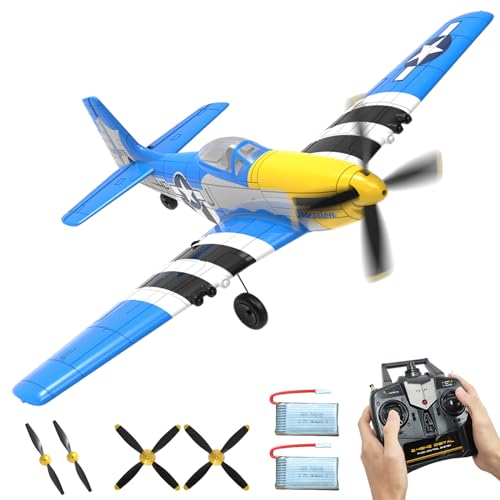 RC Plane RTF 4 Channel Remote Control Airplane with 3 Modes - Ready to Fly Upgrade P51 Mustang RC...