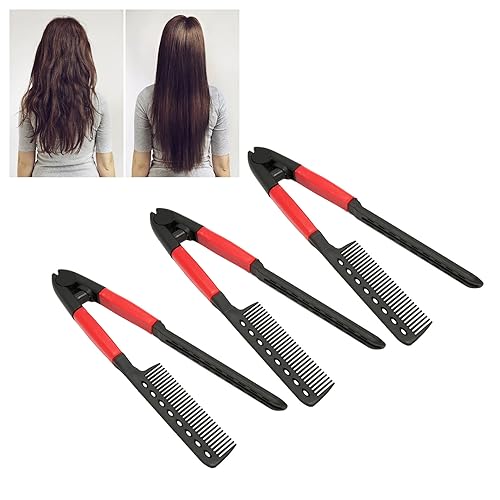Peine alisador para cabello V resistente al calor 3 pcs miniatura 3