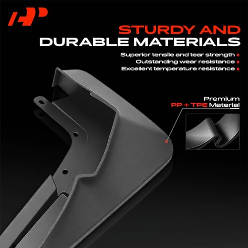 Image of A-Premium Mud Flaps, No Drilling Required Splash Guards with Accessories | Compatible with Mercedes Benz X167 GLS450 GLS580 2020-2021, Set of 4 Front and Rear