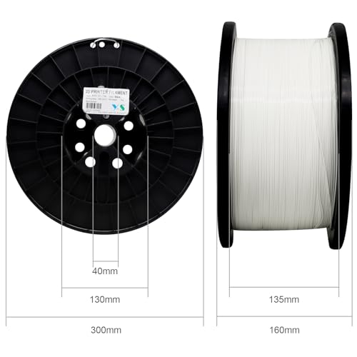 Image of YOUSU 5KG(11lbs) PLA Plus Filament 1.75mm White, PLA+ Filament 1.75mm 3D Printer Filament, Cost Effective Large Roll 3D Printing Filament for Big Projects