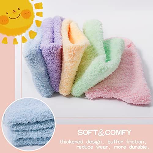 HOTSO Fluffy Socks Women Winter Warm Bed Socks Ladies 6 Pairs Soft Fuzzy Comfy Thermal Socks Knitted Cozy Thick Socks Gift for Women and Girls for Casual Home Sleeping