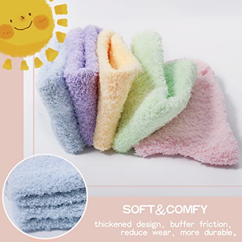6 Pairs Fuzzy Socks For Women Warm Soft Fluffy Socks Comfy Slipper Cozy Socks Microfiber Plush Socks For Winter Home Sleep Gifts C-Pink #TOP2