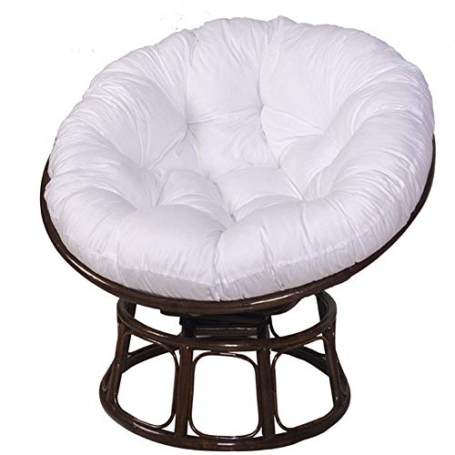 WAQIA Papasan Patio Chair Cushion Thicked Egg Seat Cushions Overstuffed Papasan Chair Cushion Hanging Egg Hammock Swings Chair Pads for Indoor Outdoor- (Without Chair) (White,51.2Inch) WAQIA Papasan Patio Chair Cushion Thicked Egg Seat Cushions Overstuffed Papasan Chair Cushion Hanging Egg Hammock Swings Chair Pads for Indoor Outdoor- (Without Chair) (White,51.2Inch)