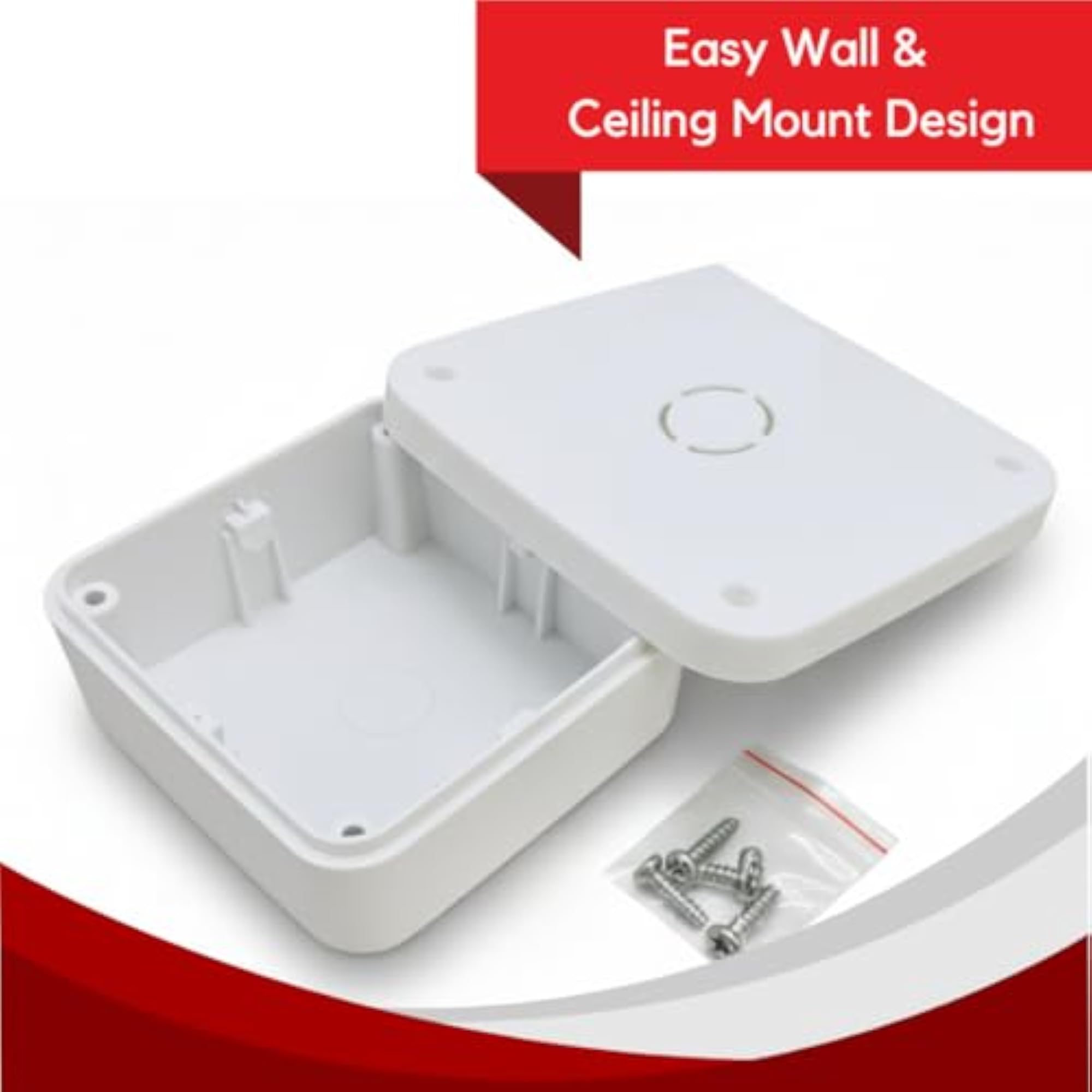 2 Pieces of PVC CCTV Camera Junction Box, Weatherproof