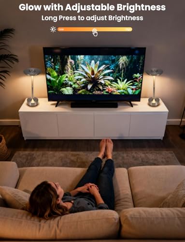 VIMAZ Cordless Table Lamps for Indoor Outdoor,4000mAH Rechargeable Touch Lamp,3 Color Stepless Dimming LED Table Lamp Waterproof,Protable Desk Lamp for Home Bedroom Restaurant Patio,Silver - Image 2