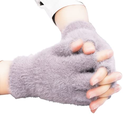 Fashionio�Women/Ladies/Girl's (Fingure Cut) Soft & Cozy Premium Winter Warm Hand Gloves Grey Color fit for 12 Years & Above - Pack of 1 Pair-image-39