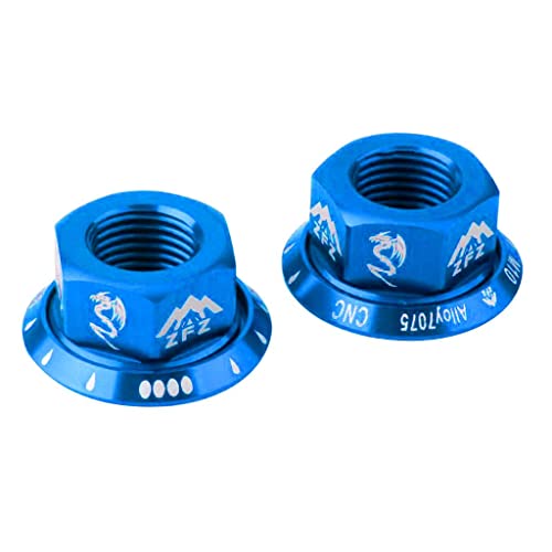 Easnea 4Pcs Durable Track Wheel Nuts Bicycle Bmx Fixie M10 Axle Screw For Rear Hub Blue #TOP6