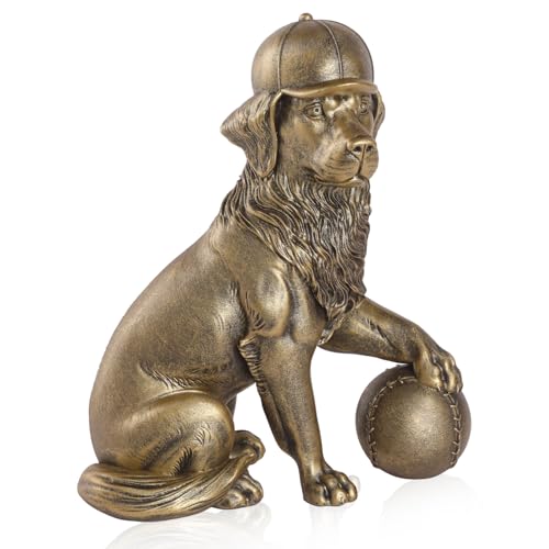Estatua Perro Golden Retriever Deportista Decoración Hogar