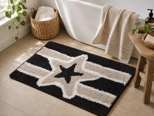 Image of AAZEEM Mat Rugs Non-Slip Abstract Bath Rugs Cute Mat Washable for Tube|Rectangular Door Mat for Home |Drawingroom |Easy Clean Indoor and Outdoor Floor Mat |Super Absorbent |Brown|40 X 60 Cm|