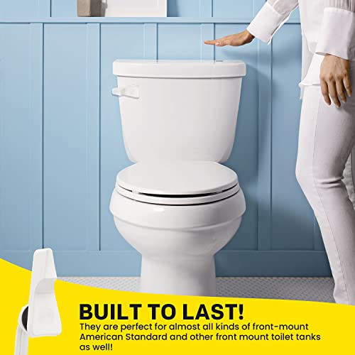 Qualihome Toilet Tank Flush Lever Replacement For American Standard (White, Straight Arm) #TOP6