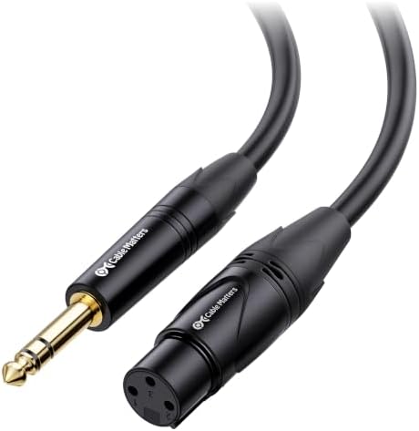Cable Matters 6.35mm 1/4 Inch TRS to XLR Cable, Male to Female, 3ft