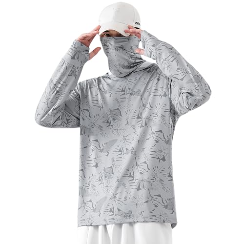 6-in-1 Professional Upf50+ Fishing Clothing, Men's Rash Guard Shirts Long Sleeve