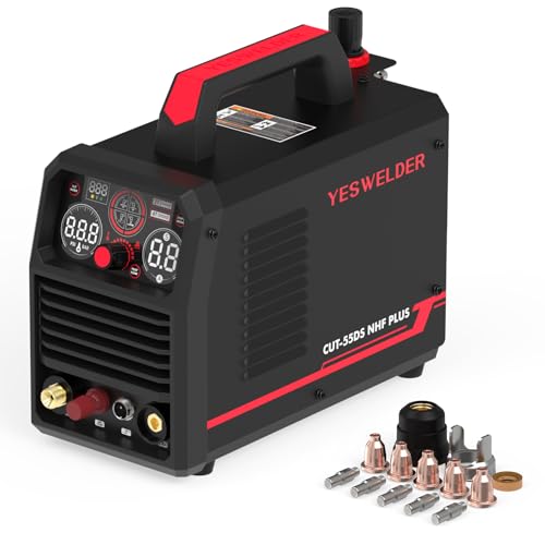 Image of YESWELDER CUT-55DS NHF PLUS Plasma Cutter, Non-High Frequency Non-Touch Pilot Arc 4-In-1 Multifunctional Plasma Cutting Machine &13Pcs Gouging Consumables