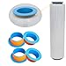2 Pairs Stretch Wrap Dispenser, Shrink Wrap Handle, Stretch Wrap Holder Stretch Film Wrap for Shipping, Pallet, Packing and Moving Supplies, Plastic Hand Saver Fit for 3 Inch Core