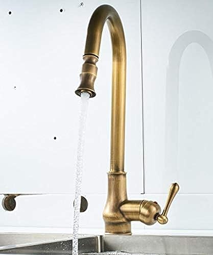 Robinet laiton antique extractible avec douchette orientable 360 - 4