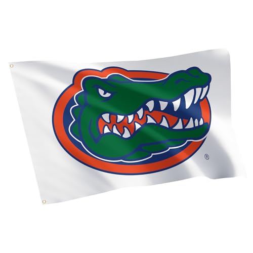 Bandera UF Gators de 3 x 5 pies en tela de poliéster resistente para interiores y decoración de exteriores