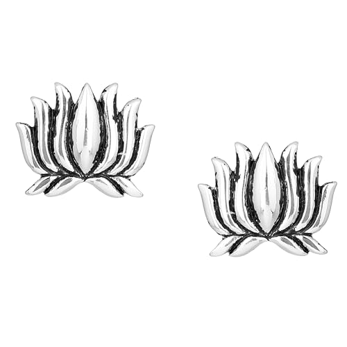 See full amazon price history chart for Estele Oxidized Silver Plated Lotus Shaped Stud Earrings For Women Estele Oxidized Silver Plated Lotus Shaped Stud Earrings For Women (B08CQ6C62T) Amazon Price History, Amazon Price Tracker
