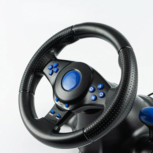 Image of BEAZOOM USB Gaming Steering Wheel with Vibration for Switch, for 360/One, for PS3, PC, Ergonomic ABS Racing Controller with Pedals
