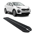 OMAC Seitenschweller Trittbretter Schweller kompatibel mit Kia Sportage 2015-2021 Alu Schwarz