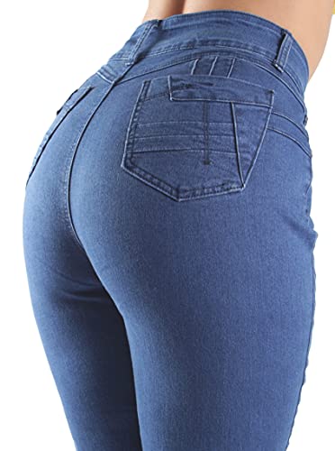 Women's Juniors Butt Lift, Push Up, Mom-Fit High Waist Loose Skinny Jeans (2126)2
