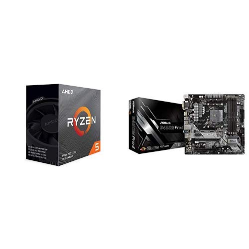 AMD Ryzen 5 3600 with Wraith Stealth cooler 3.6GHz 6コア / 12スレッド 35MB 65W + ASRock AMD B450チップ搭載 Micro ATX マザーボード B450M Pro4 AMD Ryzen 5 3600 with Wraith Stealth cooler 3.6GHz 6コア / 12スレッド 35MB 65W + ASRock AMD B450チップ搭載 Micro ATX マザーボード B450M Pro4