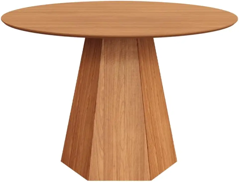 Mesa de Jantar 6 Lugares Redonda com Pé Hexagonal Lisboa - Dalla Costa