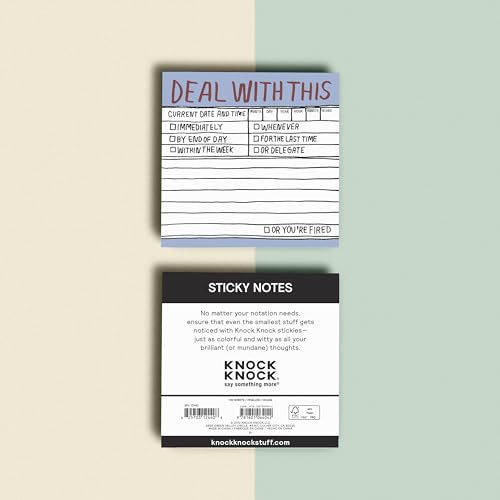 Image of Hand-Lettered Deal With This Sticky Notes