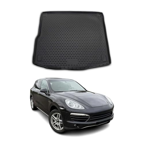 Tapis de coffre Porsche Cayenne 2010-2016 en caoutchouc TPE 3D premium
