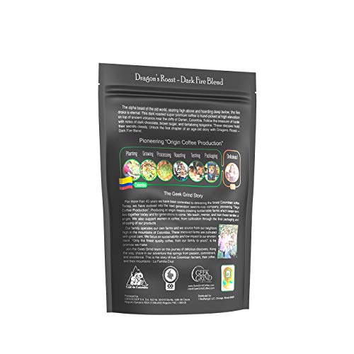 Geek Grind Dragon's Roast Café en Grano - Bolsa 12 oz miniatura 2