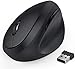 Wireless Vertical Mouse, Jelly Comb Wireless Mouse 2.4G High Precision Ergonomic Optical Mice 【 for Small Hands 】 (Black)