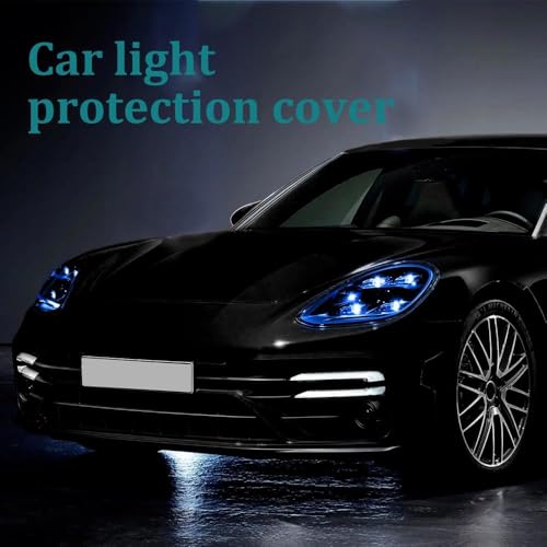 Image of HOME13 Self Adhesive Auto Car Tint Headlight Taillight Fog Light Vinyl Smoke Film Sheet Sticker Cover Car & Bike Protection Film (Blue, 12x80 Inch)