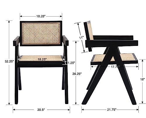 Black-Rattan-Dining-Chairs-Set-of-4-Accent-Wicker-Dining-Chair-with-Cane-Back-Mid-Century-Modern-Rattan-Armchair-Comfy-Side-Chair-for-KitchenDining-RoomLiving-Room 411vEgFGllL