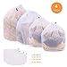 Produktbild FORMIZON 4 Stück Waeschesack Waschmaschine mit Kordelstopper Wäschenetz Wäschesack Wäschebeutel für Waschmaschine, Kleidung, Oberbekleidung, Dessous, Socken, Strümpfe (Feinmaschiger Wäschesack)