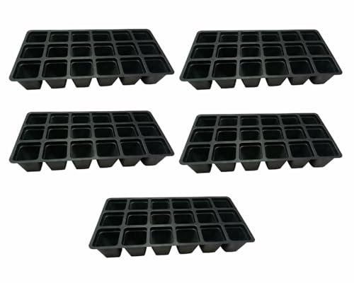 Image of Bio Blooms Agro India Pvt Ltd | Seedling Tray, Plastic Germination Tray for Seed Starting (18 Cavity, 5, Count)