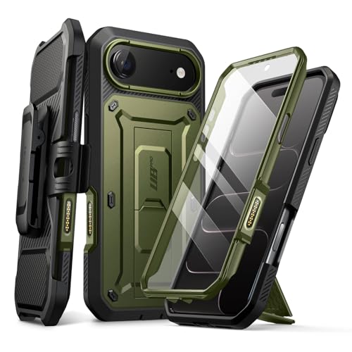 SUPCASE for iPhone Air Case with Camera Control Button (Unicorn Beetle Pro), [Built-in Kickstand & Screen Protector] [Military-Grade Protection] Heavy Duty Rugged Phone Case for iPhone 17 Air, Guldan