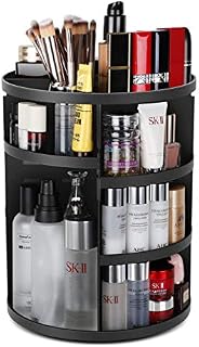 Syntus 360 Rotating Makeup Organizer, DIY Adjustable Bathroom Makeup Carousel Spinning Holder Rack