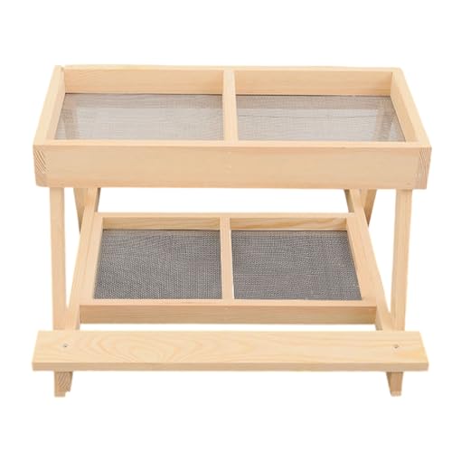 Table de pique-nique pour poulets à double niveau contre la saleté du sol
