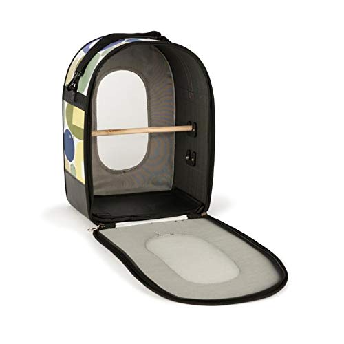 Prevue Pet Products bolsa de viagem de pássaro de lado macio com poleiro pequeno, multicoloridoPrevu